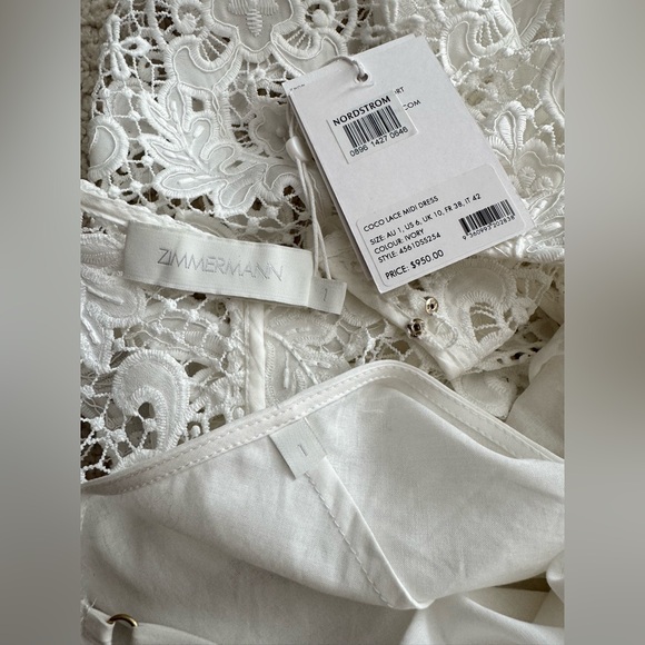 Zimmermann Coro Long Sleeve Guipure Lace Dress Ivory Various Size Available - Picture 13 of 16